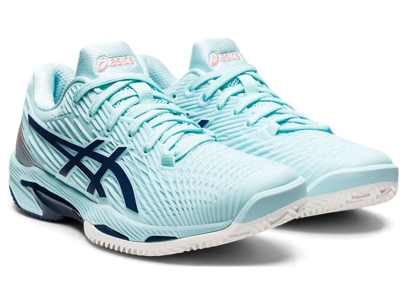 Women's Asics Solution Speed FF 2 Clay Tennis Shoes Clear Blue/Light Indigo Canada | CA6374-294