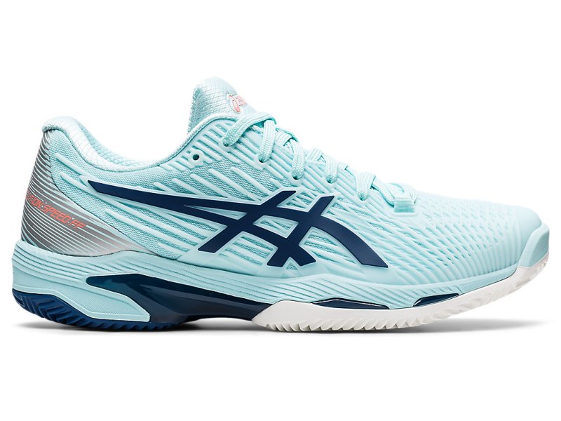 Women\'s Asics Solution Speed FF 2 Clay Tennis Shoes Clear Blue/Light Indigo Canada | CA6374-294