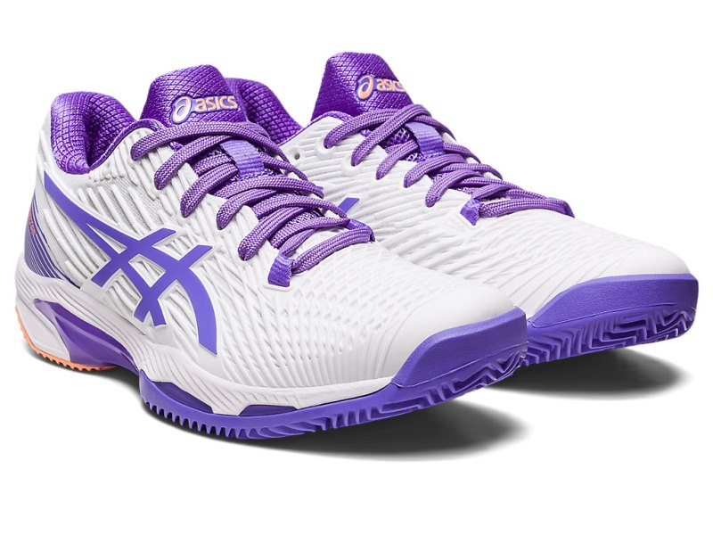 Women's Asics Solution Speed FF 2 Clay Tennis Shoes White/Amethyst Canada | CA7509-608