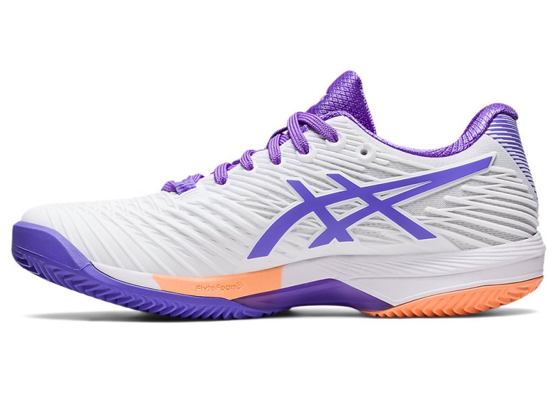 Women's Asics Solution Speed FF 2 Clay Tennis Shoes White/Amethyst Canada | CA7509-608