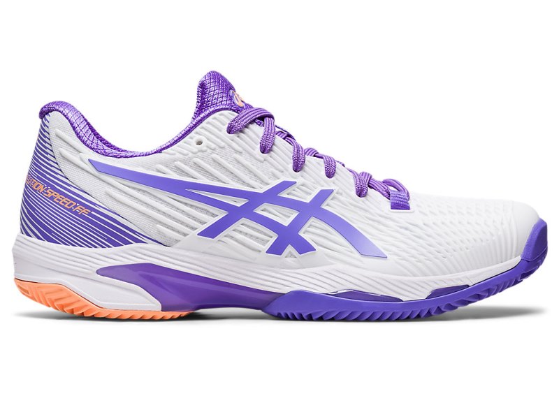 Women\'s Asics Solution Speed FF 2 Clay Tennis Shoes White/Amethyst Canada | CA7509-608