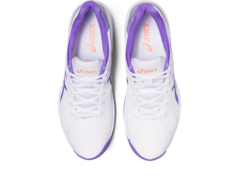 Women's Asics Solution Swift FF Clay Tennis Shoes White/Amethyst Canada | CA6423-565