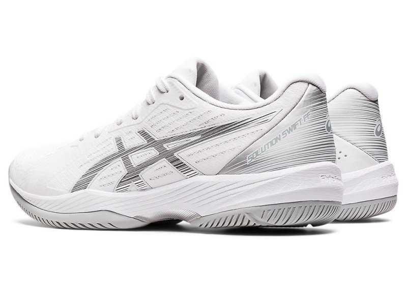 Women's Asics Solution Swift FF Tennis Shoes White/Pure Silver Canada | CA1785-933