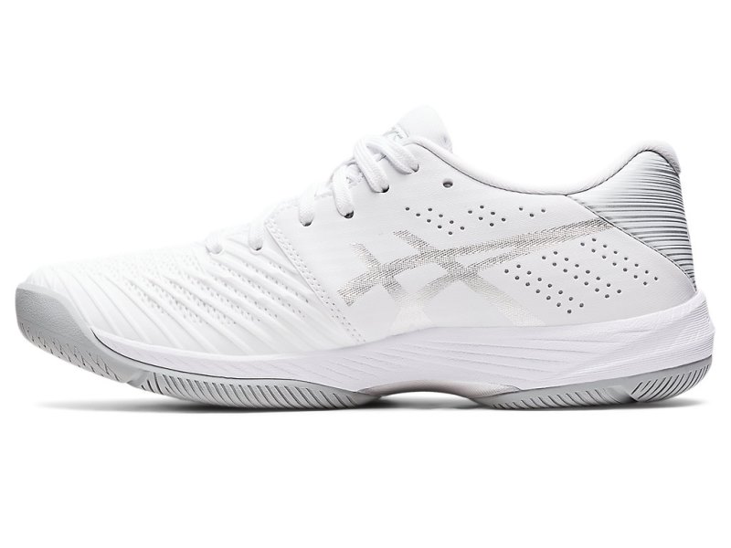 Women's Asics Solution Swift FF Tennis Shoes White/Pure Silver Canada | CA1785-933