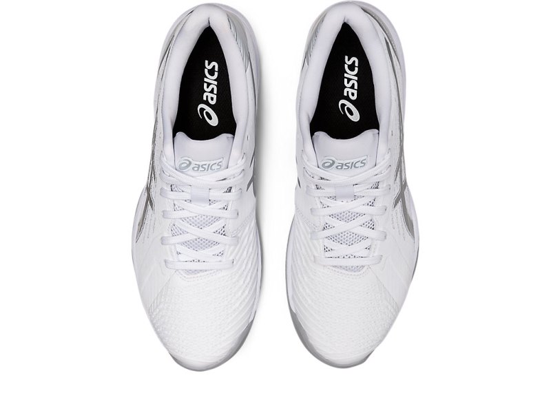 Women's Asics Solution Swift FF Tennis Shoes White/Pure Silver Canada | CA1785-933