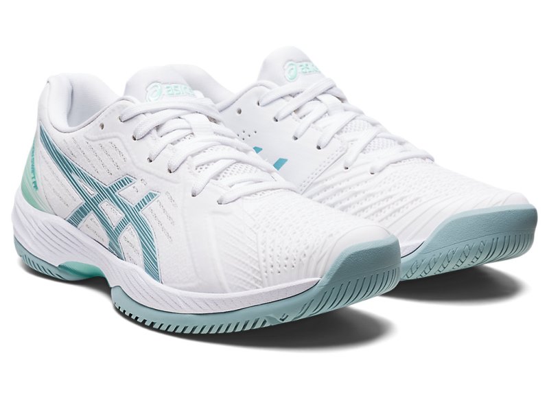 Women's Asics Solution Swift FF Tennis Shoes White/Smoke Blue Canada | CA8659-690