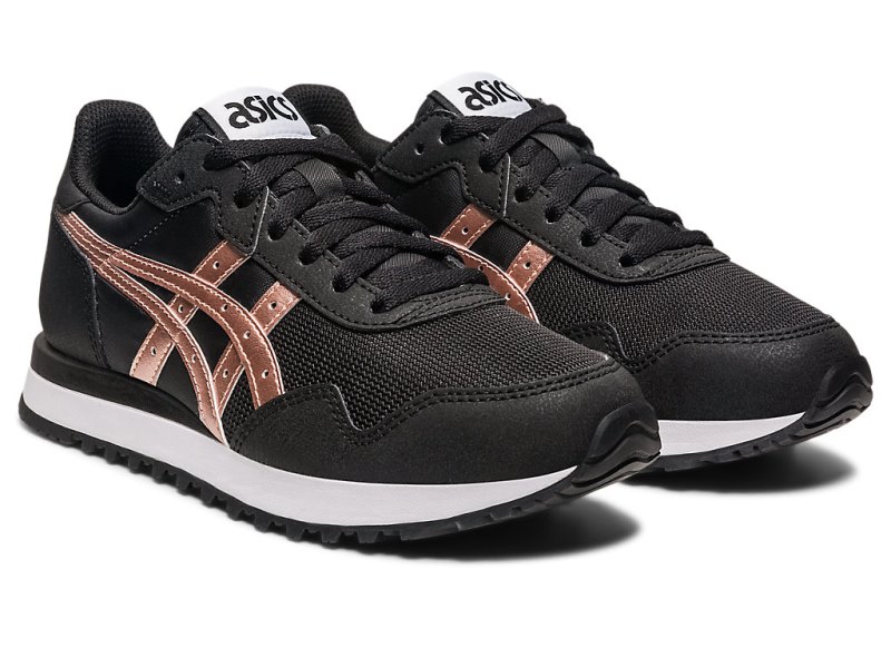 Women's Asics Tiger Runner II Sneakers Black/Rose Gold Canada | CA1219-221