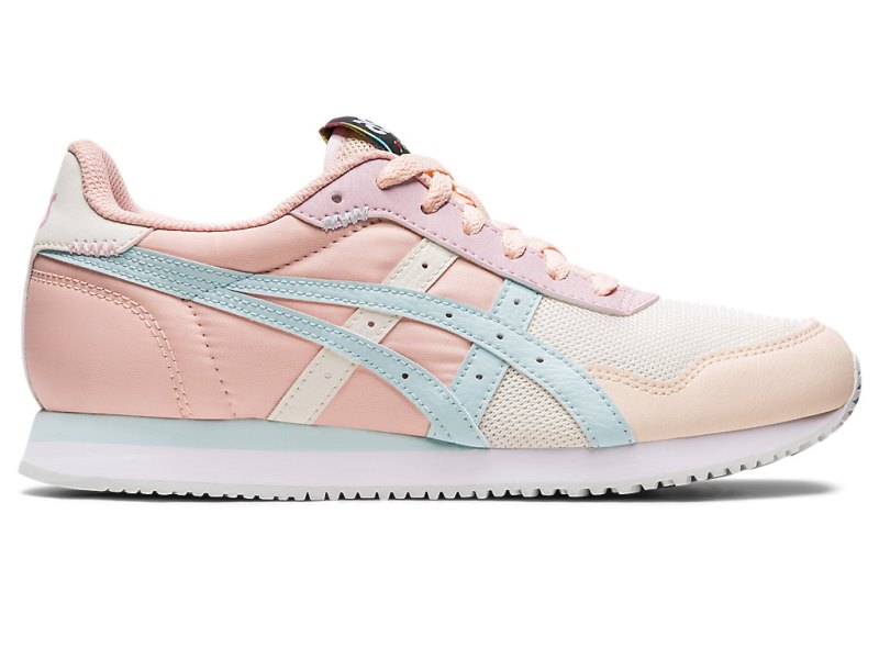 Women\'s Asics Tiger Runner Sneakers Cream/Aqua Angel Canada | CA0150-009