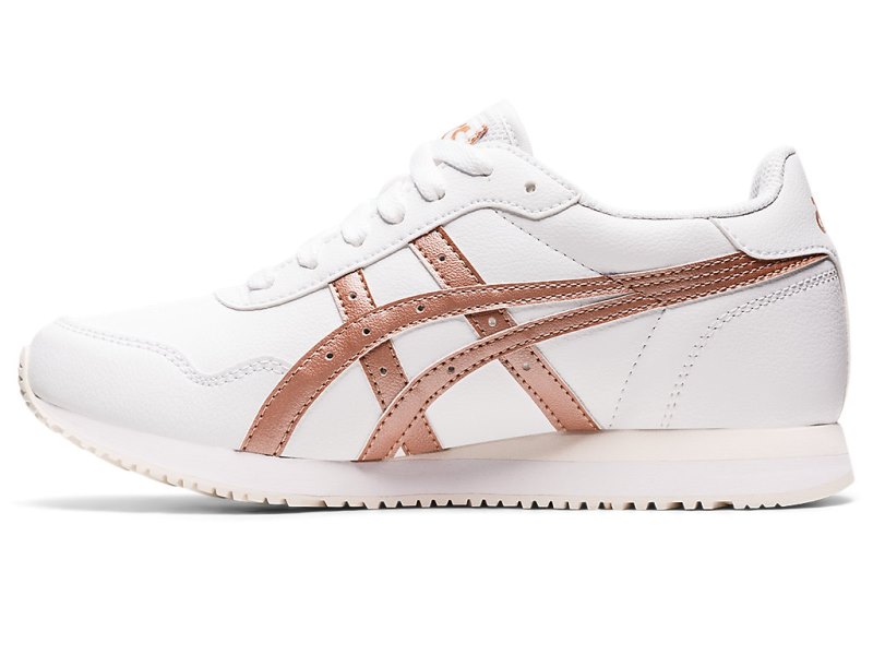 Women's Asics Tiger Runner Sneakers White/Rose Gold Canada | CA3152-430