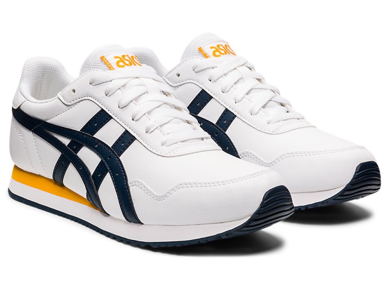 Women's Asics Tiger Runner Sneakers White/French Blue Canada | CA5853-474