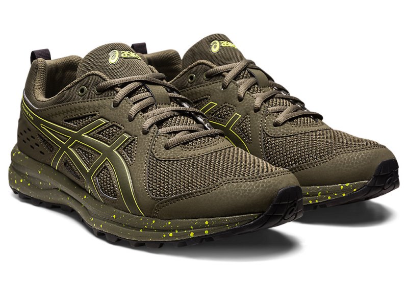 Women's Asics Torrance Trail Sneakers Brown Stone/Lemon Spark Canada | CA4749-555