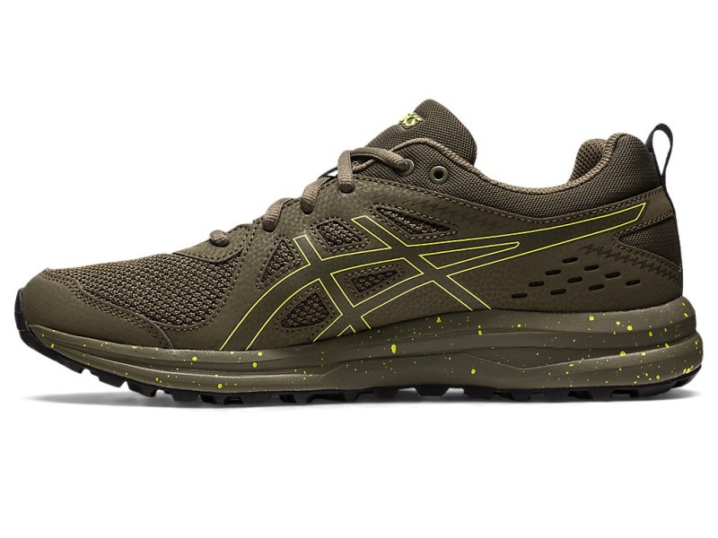 Women's Asics Torrance Trail Sneakers Brown Stone/Lemon Spark Canada | CA4749-555