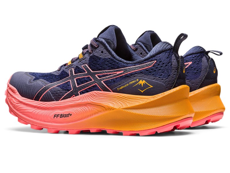 Women's Asics Trabuco Max 2 Running Shoes Midnight/Papaya Canada | CA4062-236